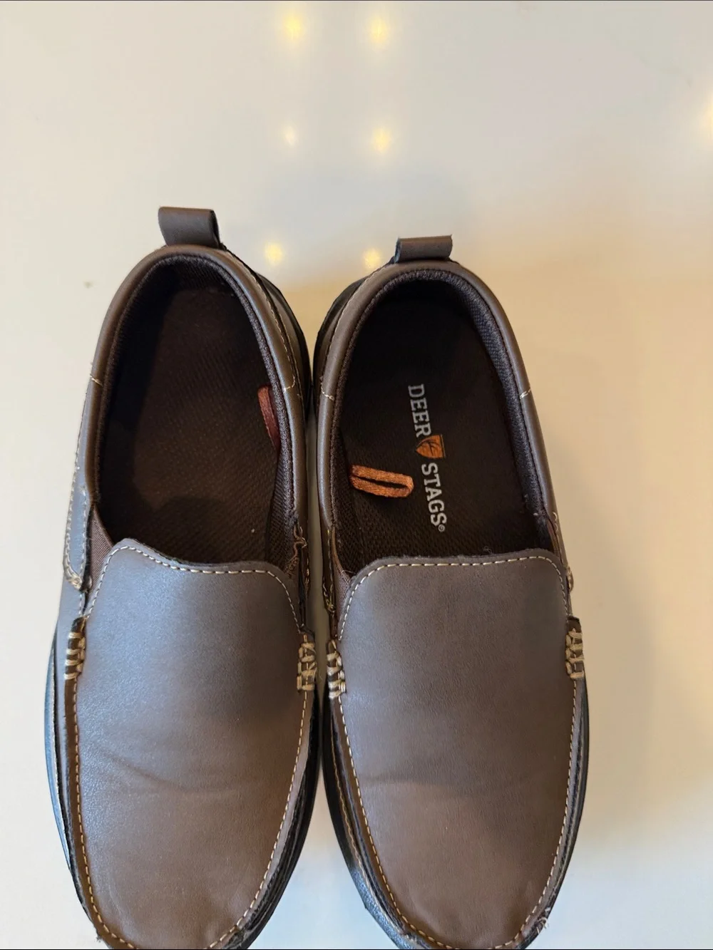 Deer Stags Boy’s Brown Slip-On Casual Loafers
